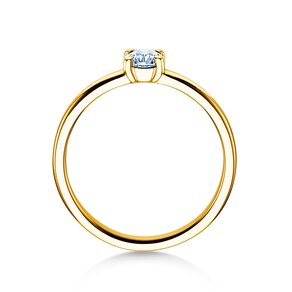 Anello di Fidanzamento Pure in 14K oro giallo con diamante 0,30ct G/SI