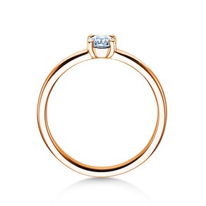Anello di Fidanzamento Pure in 14K oro rosa con diamante 0,30ct H/SI