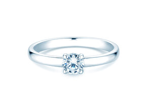 Anello di Fidanzamento Pure in 9K oro bianco con diamante 0,30ct H/SI