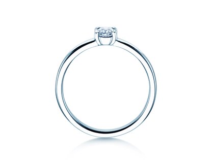 Anello di Fidanzamento Pure in 9K oro bianco con diamante 0,30ct H/SI