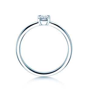 Anello di Fidanzamento Pure in 9K oro bianco con diamante 0,30ct H/SI