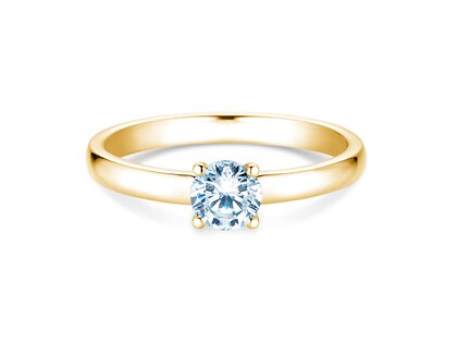 Anello di Fidanzamento Pure in 9K oro giallo con diamante 0,60ct H/SI