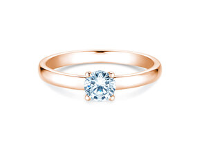 Anello di Fidanzamento Pure in 14K oro rosa con diamante 0,50ct H/SI