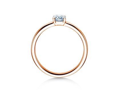 Anello di Fidanzamento Pure in 14K oro rosa con diamante 0,50ct H/SI
