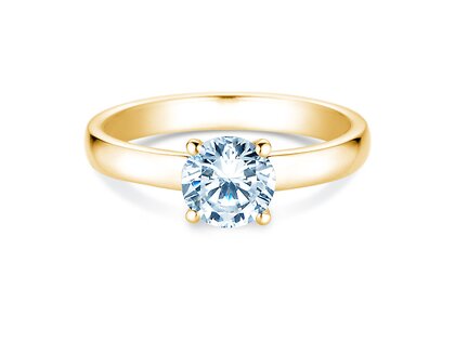 Anello di Fidanzamento Pure in 9K oro giallo con diamante 2,00ct H/SI