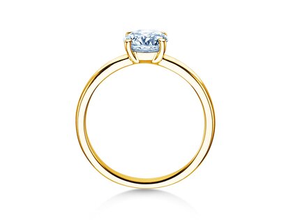 Anello di Fidanzamento Pure in 9K oro giallo con diamante 2,00ct H/SI