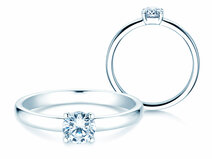 Anello di Fidanzamento Pure in 18K oro bianco con diamante 0,50ct G/SI
