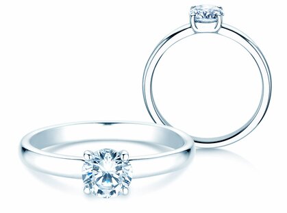 Anello di Fidanzamento Pure in platino 950/- con diamante 0,75ct G/SI