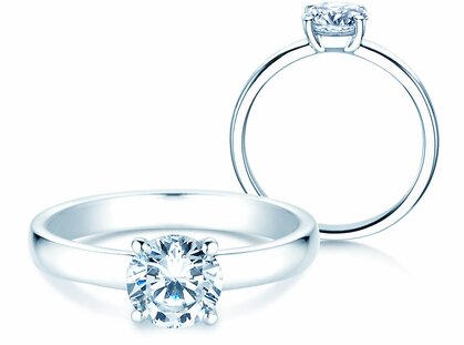 Anello di Fidanzamento Pure in 14K oro bianco con diamante 1,00ct G/SI