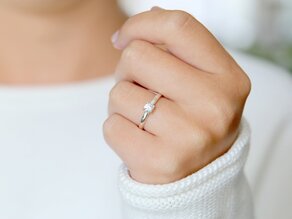 Anello di Fidanzamento Pure in 14K oro giallo con diamante 0,30ct G/SI