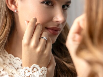 Anello di Fidanzamento Pure in 14K oro bianco con diamante 2,50ct G/VS