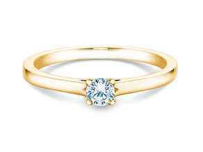 Anello di Fidanzamento Romance in 14K oro giallo con diamante 0,20ct H/SI