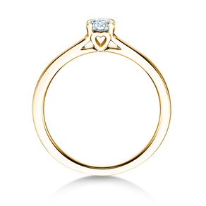Anello di Fidanzamento Romance in 9K oro giallo con diamante 0,15ct G/SI
