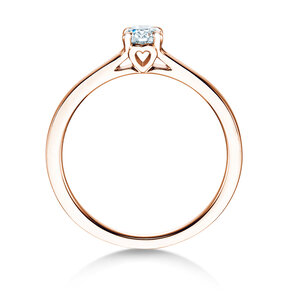 Anello di Fidanzamento Romance in 9K oro rosa con diamante 0,15ct G/SI