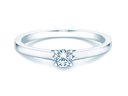 Anello di Fidanzamento Romance in 14K oro bianco con diamante 0,20ct G/SI