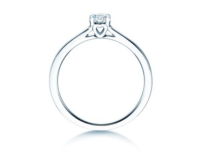 Anello di Fidanzamento Romance in 14K oro bianco con diamante 0,20ct G/SI