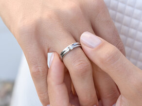 Anello di Fidanzamento Romance in 14K oro bianco con diamante 0,20ct G/SI