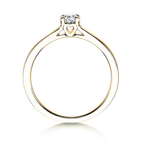 Anello di Fidanzamento Romance in 9K oro giallo con diamante 0,25ct G/SI