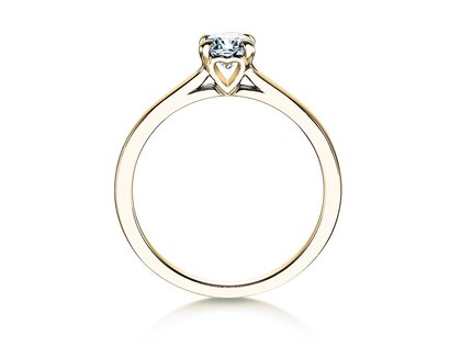 Anello di Fidanzamento Romance in 14K oro giallo con diamante 0,40ct H/SI