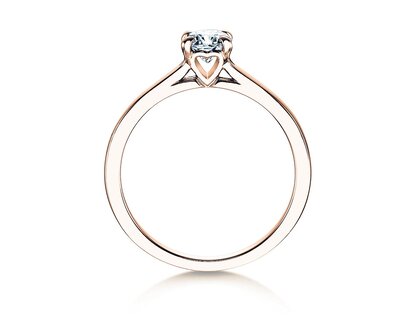 Anello di Fidanzamento Romance in 14K oro rosa con diamante 0,40ct G/SI