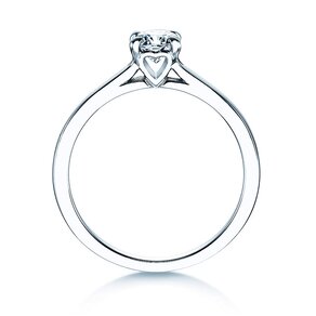Anello di Fidanzamento Romance in 14K oro bianco con diamante 0,40ct H/SI