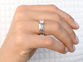 Anello di Fidanzamento Romance in 14K oro bianco con diamante 0,50ct H/SI