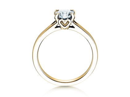 Anello di Fidanzamento Romance in 9K oro giallo con diamante 1,00ct H/SI
