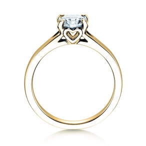 Anello di Fidanzamento Romance in 9K oro giallo con diamante 1,00ct H/SI