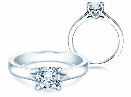 Anello di Fidanzamento Romance in 14K oro bianco con diamante 1,00ct G/SI