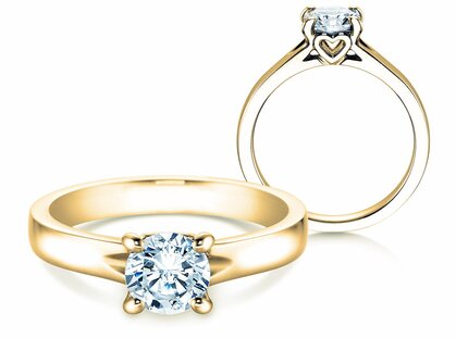 Anello di Fidanzamento Romance in 18K oro giallo con diamante 1,00ct G/SI