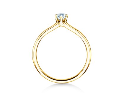 Anello di Fidanzamento Royal in 14K oro giallo con diamante 0,30ct G/SI