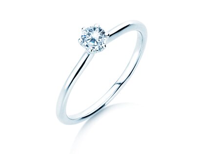 Anello di Fidanzamento Royal in 14K oro bianco con diamante 0,30ct G/SI