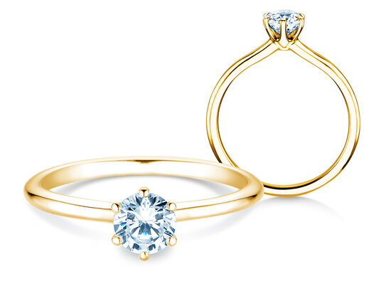 Anello di Fidanzamento Royal in oro giallo
