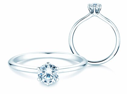 Anello di Fidanzamento Royal in 14K oro bianco con diamante 0,50ct H/SI