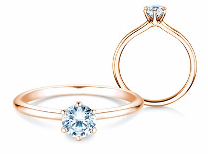 Anello di Fidanzamento Royal in 14K oro rosa con diamante 0,50ct G/SI