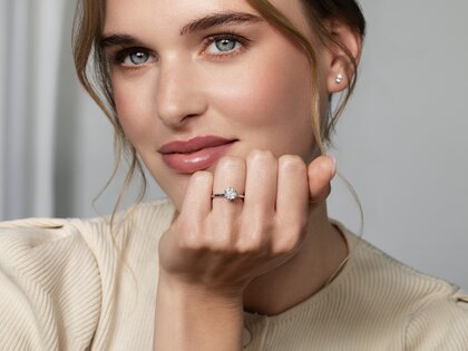 Anello di Fidanzamento Royal in 9K oro bianco con diamante 1,00ct H/SI
