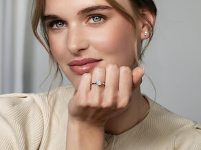 Anello di Fidanzamento Royal in 9K oro bianco con diamante 1,00ct H/SI