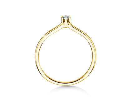Anello di Fidanzamento Royal in 14K oro giallo con diamante 0,05ct H/SI