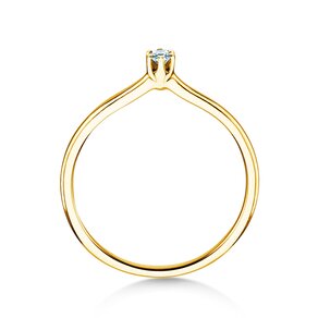 Anello di Fidanzamento Royal in 14K oro giallo con diamante 0,05ct H/SI