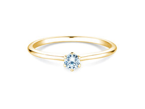 Anello di Fidanzamento Royal in 14K oro giallo con diamante 0,15ct G/SI