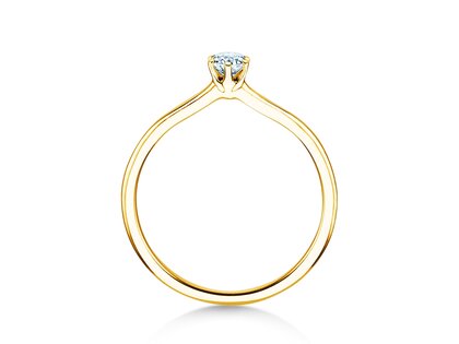 Anello di Fidanzamento Royal in 14K oro giallo con diamante 0,15ct G/SI