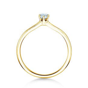 Anello di Fidanzamento Royal in 14K oro giallo con diamante 0,15ct G/SI