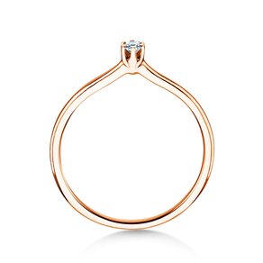 Anello di Fidanzamento Royal in 9K oro rosa con diamante 0,05ct H/SI