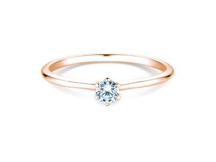Anello di Fidanzamento Royal in 9K oro rosa con diamante 0,15ct D/IF