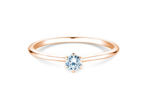 Anello di Fidanzamento Royal in 9K oro rosa con diamante 0,15ct D/IF