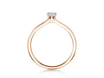 Anello di Fidanzamento Royal in 9K oro rosa con diamante 0,15ct D/IF