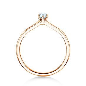 Anello di Fidanzamento Royal in 9K oro rosa con diamante 0,15ct D/IF