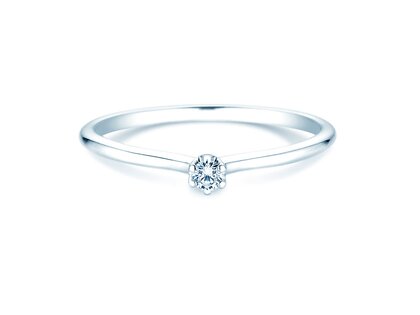 Anello di Fidanzamento Royal in 14K oro bianco con diamante 0,05ct H/SI