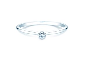 Anello di Fidanzamento Royal in 14K oro bianco con diamante 0,05ct H/SI