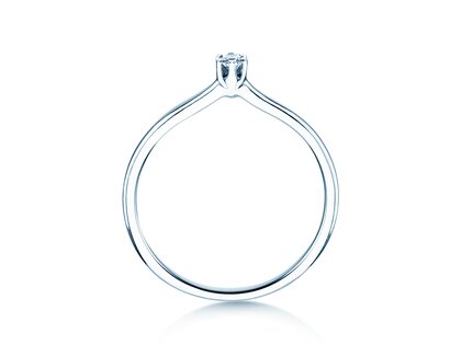 Anello di Fidanzamento Royal in 14K oro bianco con diamante 0,05ct H/SI
